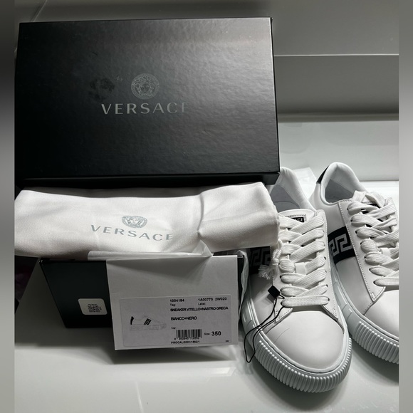 Versace sneakers Vitello + Nastro Greca - Picture 5 of 11